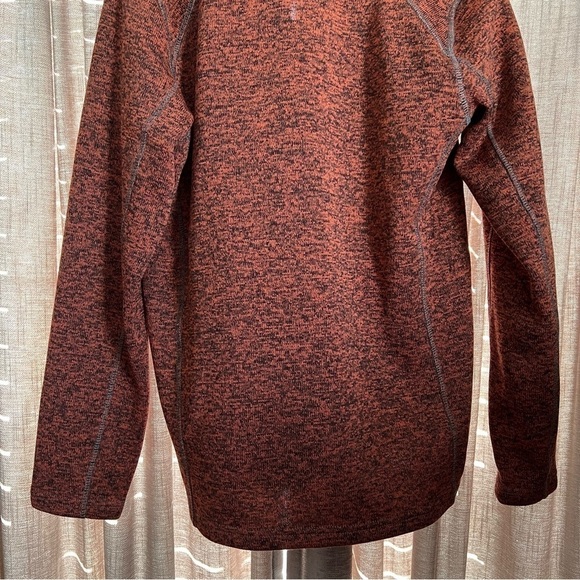 Eddie Bauer Burnt Orange Quarter Zip Fleece Lined Sweater Size Small - Picture 6 of 12
